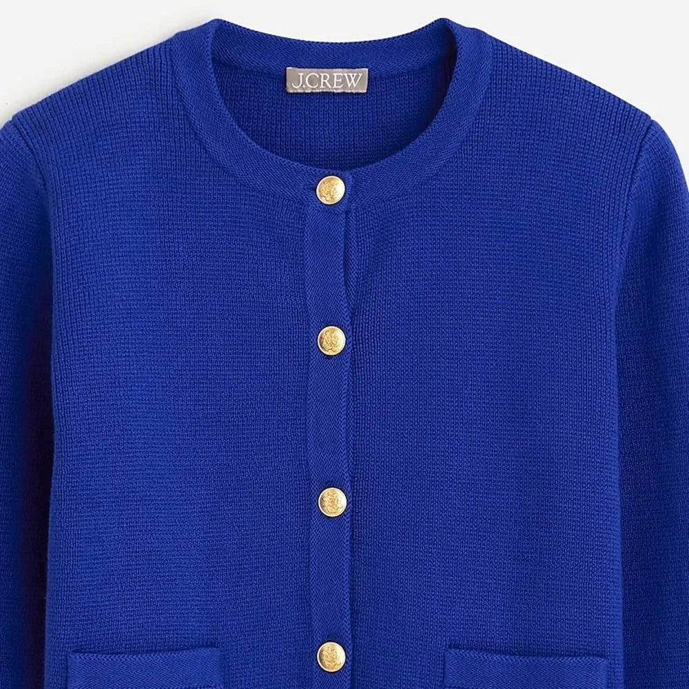 NWT J.Crew Emilie Patch-Pocket Sweater Lady Jacket - Picture 2 of 3